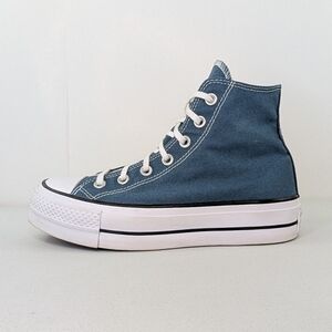 Converse Women's Size 7 Chuck Taylor All Star Lift Platform Shoes Blue Sneakers